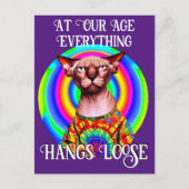 Carte Postale Anniversaire de Sphynx Cat Over the Hill (Devant)