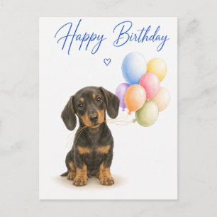 Carte Postale Anniversaire de teckel