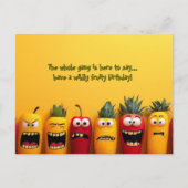 Carte Postale Anniversaire de Visages de Fruits Drôles (Devant)