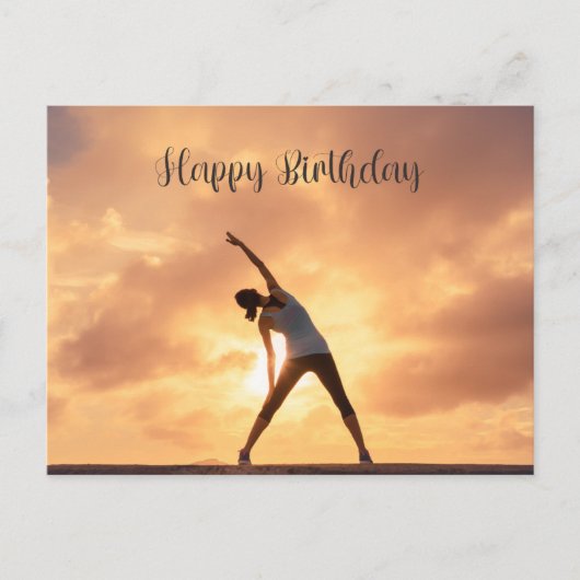 Carte Postale Anniversaire de yoga  (Devant)