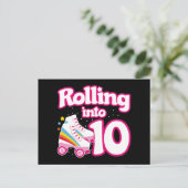 Carte Postale Anniversaire des 10 ans Patin à roulettes 10 ans (Debout devant)