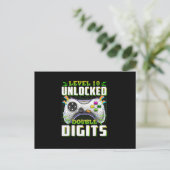 Carte Postale Anniversaire des 10 ans pour les garçons à double  (Debout devant)