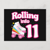 Carte Postale Anniversaire des 11 ans patin à roulettes 11 ans (Devant)