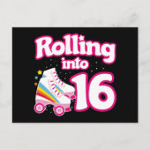 Carte Postale Anniversaire des 16 ans patin à roulettes 16 ans p (Devant)