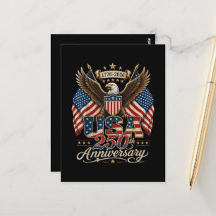 Carte Postale Anniversaire des 250 ans d'Amérique USA 1776 2026