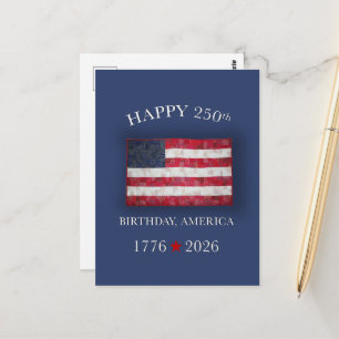 Carte Postale Anniversaire des 250 ans de l'Amérique, le 4 juill