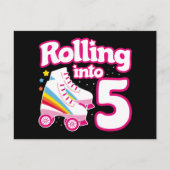 Carte Postale Anniversaire des 5 ans Patin à roulettes 5 ans (Devant)