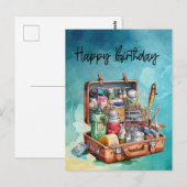 Carte Postale Anniversaire des amateurs de pêche  (Devant / Derrière)