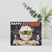 Carte Postale Anniversaire des enfants Monster Mummy (Debout devant)