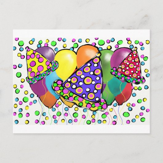CARTE POSTALE ANNIVERSAIRE DESIGN CASQUETTE (Devant)