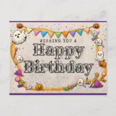 Carte Postale Anniversaire d'Halloween (Devant)