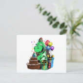 Carte Postale Anniversaire dinosaure 6 (Debout devant)