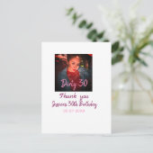 Carte Postale Anniversaire Dirty 30 ajouter nom rose ajouter pho (Debout devant)