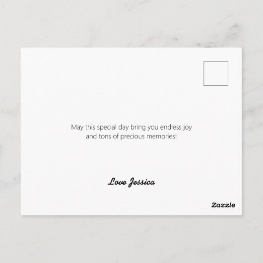 Carte Postale Anniversaire Donut Rose (Dos)