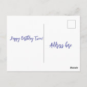 Carte Postale Anniversaire Double Éléphant (Dos)