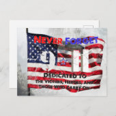 Carte Postale Anniversaire du 11 septembre (Devant / Derrière)