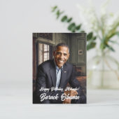 Carte Postale Anniversaire du 44e président Barack Obama (Debout devant)