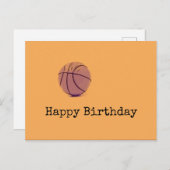 Carte Postale Anniversaire du basket-ball (Devant / Derrière)
