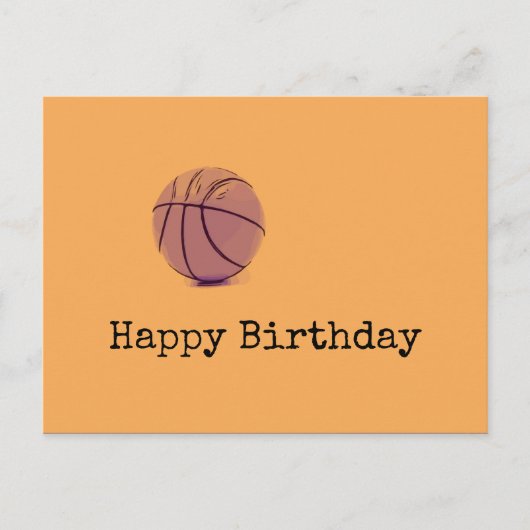 Carte Postale Anniversaire du basket-ball (Devant)
