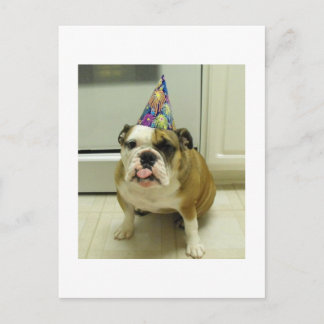 Carte Postale Anniversaire du Bulldog anglais