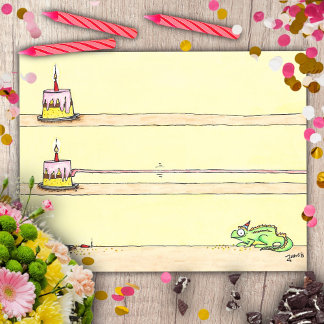 Carte Postale Anniversaire du Caméléon