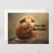 Carte Postale Anniversaire du cochon de lait ! (Devant / Derrière)