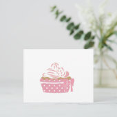 Carte Postale Anniversaire du Cupcake rose (Debout devant)