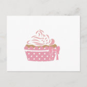 Carte Postale Anniversaire du Cupcake rose (Devant)