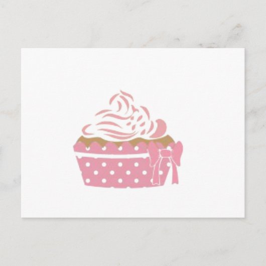 Carte Postale Anniversaire du Cupcake rose (Devant)