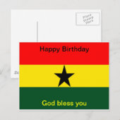 Carte Postale Anniversaire du Ghana (Devant / Derrière)