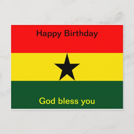 Carte Postale Anniversaire du Ghana (Devant)