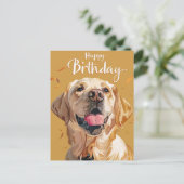 Carte Postale Anniversaire du Golden Retriever (Debout devant)