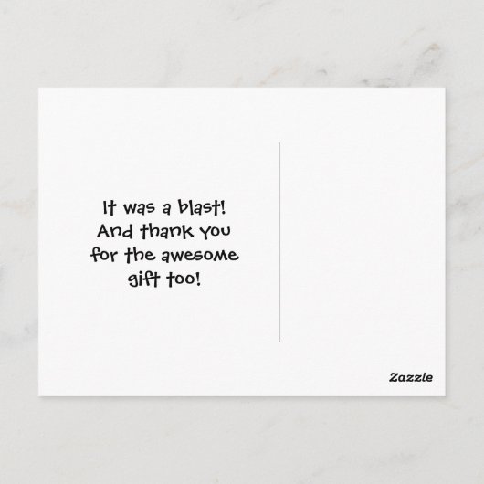 Carte Postale Anniversaire du paintball bleu (Dos)