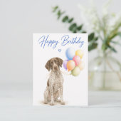 Carte Postale Anniversaire du Pointer Allemand (Debout devant)