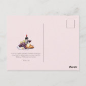 Carte Postale Anniversaire du vin personnalisable (Dos)