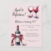 Carte Postale Anniversaire du vin personnalisable (Devant)