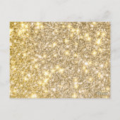 Carte Postale Anniversaire élégant néon Or Noir rétro 16 ans (Dos)