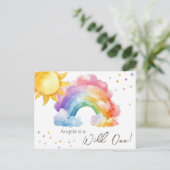 Carte Postale Anniversaire Enfant Arc-en-Ciel Fou  (Debout devant)