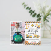 Carte Postale Anniversaire Enfants Construction Aquarelle Mignon (Debout devant)