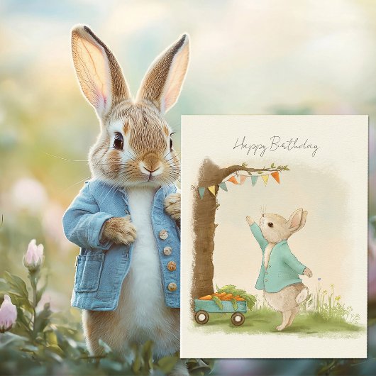 Carte Postale Anniversaire et jeu pour enfants de Peter Rabbit