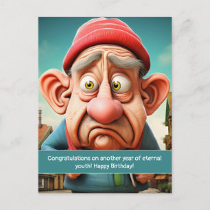 Carte Postale Anniversaire étape de jeunesse éternelle drôle