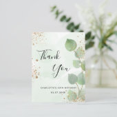 Carte Postale Anniversaire eucalyptus geenery parties scintillan (Debout devant)