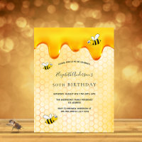 Anniversaire fête bumble abeilles nid d'abeille in