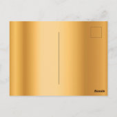 Carte Postale Anniversaire feuille d'or métallique modifier la d (Dos)