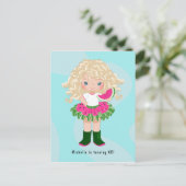 Carte Postale Anniversaire Fille Américain Tutu Pastèque (Debout devant)