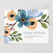 Carte Postale Anniversaire Floral (Devant)