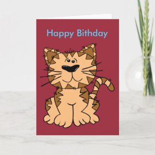 Carte postale Anniversaire Funny Cat