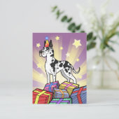 Carte Postale Anniversaire Great Dane (Debout devant)
