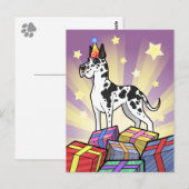 Carte Postale Anniversaire Great Dane (Devant / Derrière)