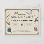 Carte Postale Anniversaire Harry Potter Vintage Premier Âge (Devant)